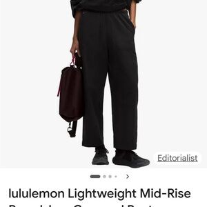 Lululemon Athletica Lightweight MR Barrel-Leg Crop Pants - Black